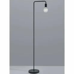 Luminaires Trio Lampadaire Trio Leuchten DIALLO Noir, 1 lumière* Lampadaires Et Lampes Sur Pied
