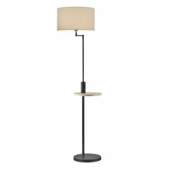 Lampes En Tissu-Luminaires Trio Lampadaire Trio Leuchten CLAAS Noir, 1 lumière