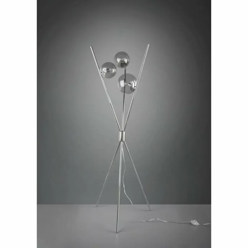 Luminaires Trio Lampadaire Trio Leuchten LANCE Chrome, 3 lumières