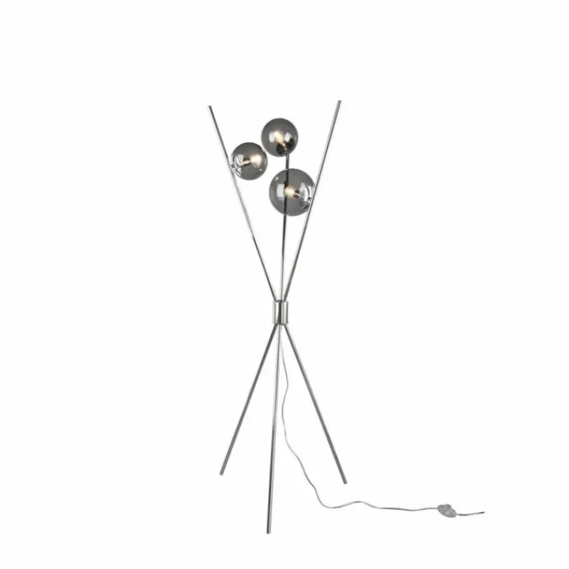 Luminaires Trio Lampadaire Trio Leuchten LANCE Chrome, 3 lumières