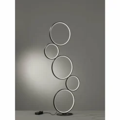 Luminaires Trio Lampadaire Trio Leuchten RONDO LED Noir, 1 lumière* Lampadaires Et Lampes Sur Pied