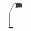 Lampes En Tissu-Luminaires Trio Lampadaire Trio Leuchten TRACY Noir, 1 lumière