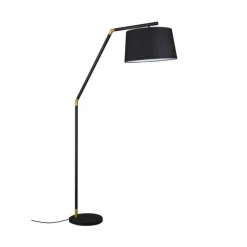 Lampes En Tissu-Luminaires Trio Lampadaire Trio Leuchten TRACY Noir, 1 lumière