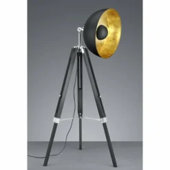 Lampes Dorées-Luminaires Trio Lampadaire Trio LIÈGE Noir, 1 lumière