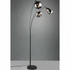 Suspension Verre Fumé-Luminaires Trio Lampadaire Trio Lumina Noir, 3 lumières