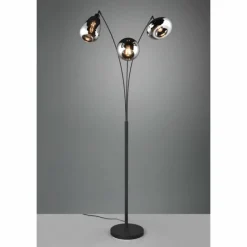 Suspension Verre Fumé-Luminaires Trio Lampadaire Trio Lumina Noir, 3 lumières