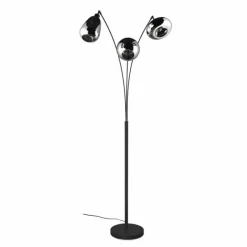 Suspension Verre Fumé-Luminaires Trio Lampadaire Trio Lumina Noir, 3 lumières