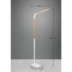 Lampes En Bois-Luminaires Trio Lampadaire Trio NORRIS LED Blanc, 1 lumière