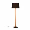 Lampes En Tissu-Luminaires Trio Lampadaire Trio RAHUL Noir, 2 lumières
