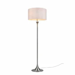 Lampes En Tissu-Luminaires Trio Lampadaire Trio Sabia Nickel mat, 3 lumières