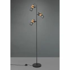 Lampes Vintages & Rétros-Luminaires Trio Lampadaire Trio Tosh LED Noir, 3 lumières