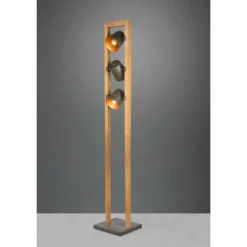 Lampes Vintages & Rétros-Luminaires Trio Lampadaire Trio-Leuchten Bell Brun foncé, Nickel mat, 3 lumières