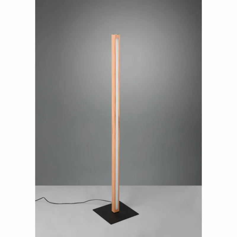 Lampes En Bois-Luminaires Trio Lampadaire Trio-Leuchten Bellari LED Bois clair, 1 lumière