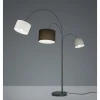 Lampes En Tissu-Luminaires Trio Lampadaire Trio-Leuchten Clark Noir, 3 lumières