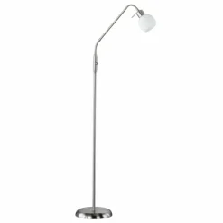 Luminaires Trio Lampadaire Trio-Leuchten Freddy LED Nickel mat, 1 lumière