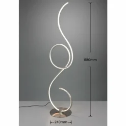 Luminaires Trio Lampadaire Trio-Leuchten Jive LED Nickel mat, 1 lumière* Éclairage Led