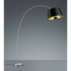 Lampes En Tissu-Luminaires Trio Lampadaire Trio-Leuchten Linz Chrome, 1 lumière