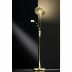 Luminaires Trio Lampadaire Trio-Leuchten Quebec LED Laiton, 2 lumières* Éclairage Led