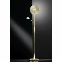 Luminaires Trio Lampadaire Trio-Leuchten Quebec LED Laiton, 2 lumières* Éclairage Led