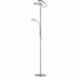 Luminaires Trio Lampadaire Trio-Leuchten Split LED Nickel mat, 1 lumière* Éclairage Led