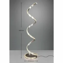 Luminaires Trio Lampadaire Trio-Leuchten Yara LED Nickel mat, 1 lumière* Lampadaires Et Lampes Sur Pied