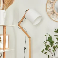 Lampes En Tissu-hofstein Lampadaire Tukchor Écru, 1 lumière