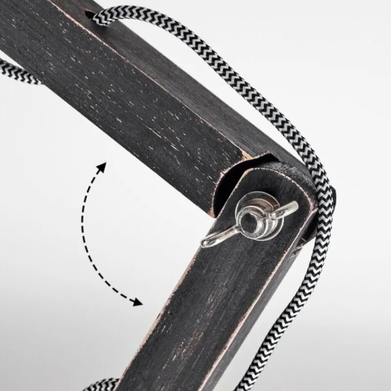 Lampes En Tissu-hofstein Lampadaire Tukchor Noir, 1 lumière