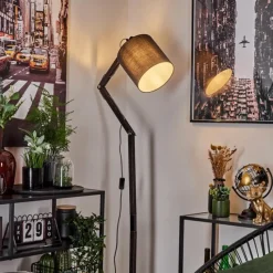 Lampes En Tissu-hofstein Lampadaire Tukchor Noir, 1 lumière