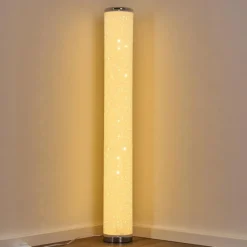 Lampes En Tissu-hofstein Lampadaire Tumba LED Blanc, 1 lumière, Télécommandes, Changeur de couleurs