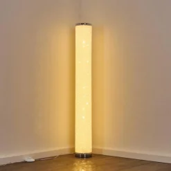 Lampes En Tissu-hofstein Lampadaire Tumba LED Blanc, 1 lumière, Télécommandes, Changeur de couleurs