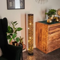 Lampes En Tissu-hofstein Lampadaire Tumba LED Noir, 1 lumière