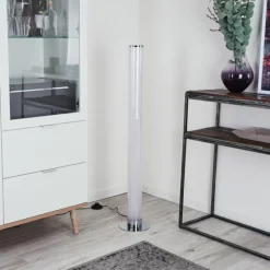 hofstein Lampadaire Tumurora LED Chrome, 1 lumière, Télécommandes