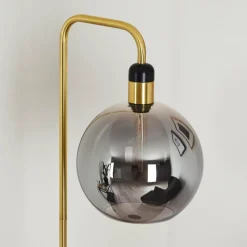 hofstein Lampadaire Tuvalu Laiton, Noir, 1 lumière