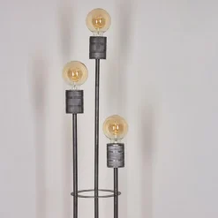 hofstein Lampadaire Tyldom Argent Oxydé, 3 lumières* Lampadaires Et Lampes Sur Pied