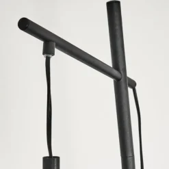 Suspension Verre Fumé-hofstein Lampadaire Uarau Noir, 1 lumière