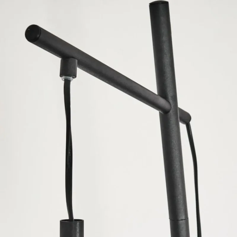 Suspension Verre Fumé-hofstein Lampadaire Uarau Noir, 1 lumière