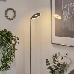 hofstein Lampadaire Umag LED Chrome, Nickel mat, 1 lumière