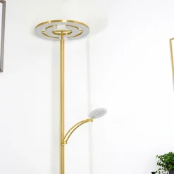 hofstein Lampadaire Umag LED Laiton, 2 lumières* Lampadaires Et Lampes Sur Pied