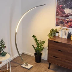 hofstein Lampadaire Uttorp LED Argenté, 1 lumière