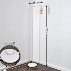 hofstein Lampadaire Valocolla Blanc, 1 lumière* Lampadaires Et Lampes Sur Pied