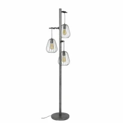 Lampes Industrielles-hofstein Lampadaire Veldhuizen Argenté, 3 lumières