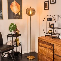 hofstein Lampadaire Verbania Laiton, 1 lumière