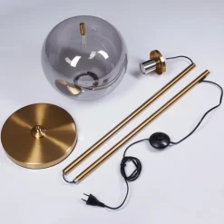 hofstein Lampadaire Verbania Laiton, 1 lumière