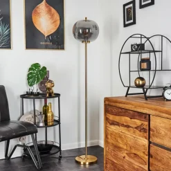 hofstein Lampadaire Verbania Laiton, 1 lumière