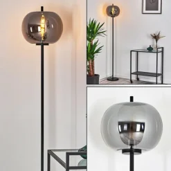 hofstein Lampadaire Verbania Noir, 1 lumière