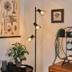 hofstein Lampadaire Verbania Noir, 3 lumières