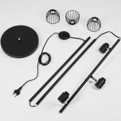 hofstein Lampadaire Verbania Noir, 3 lumières