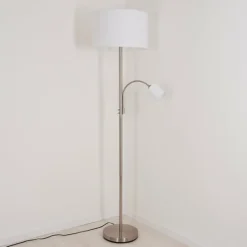 Lampes En Tissu-hofstein Lampadaire Vezza Nickel mat, 2 lumières