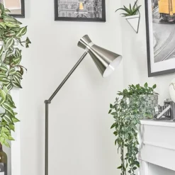 Luminaires Scandinaves-hofstein Lampadaire Vijes Nickel mat, 1 lumière