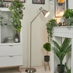 Luminaires Scandinaves-hofstein Lampadaire Vijes Nickel mat, 1 lumière